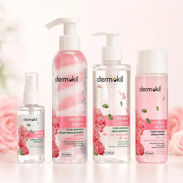Dermokil %100 Doğal Gül Suyu Bakım Seti ürün görseli 1