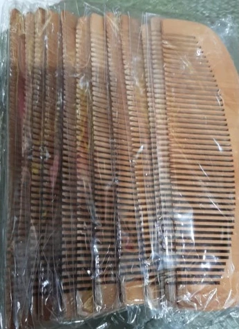 Ahşap Tarak 12'li Paket Dar Dişli Oval - Resim 3