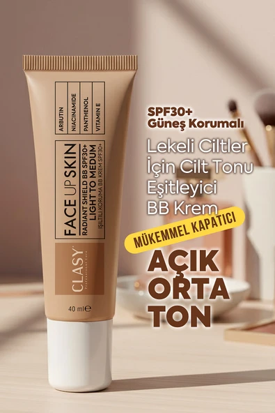 CLASY CARE Face Up Skin Light to Medium SPF30+ BB Cream ürün görseli 1