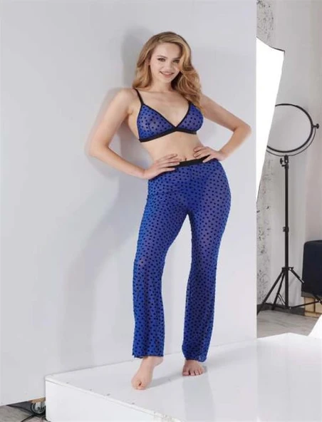 Closet Mavi   Sütyen Pijama Takımı ürün görseli 1
