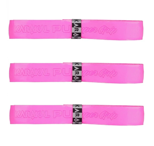 Karakal Super Grip 3'lü Pembe Squash Gribi ürün görseli 1