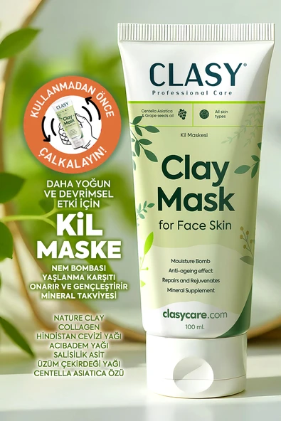 CLASY CARE Kil Maskesi, Gözenek Sıkılaştırıcı, Leke Karşıtı, Nemlendirici ürün görseli 1
