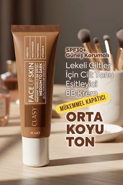 CLASY CARE Face Up Skin Medium to Dark SPF30+ BB Cream ürün görseli 1