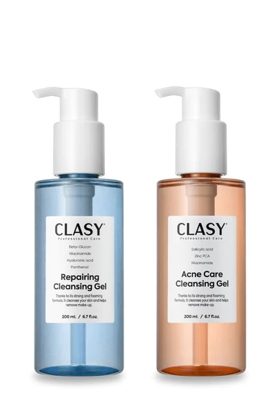 CLASY CARE Onarıcı ve Akne Karşıtı Yüz Temizleme Jeli Bir Arada 200+200 ML ürün görseli 1