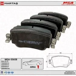 Volkswagen / Skoda Caddy / Octavia A1 Arka Fren Balatası ürün görseli 1