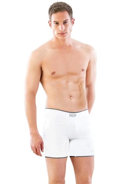 Beyaz MI Emay 2108 Seamless uzun Erkek Boxer ürün görseli 1