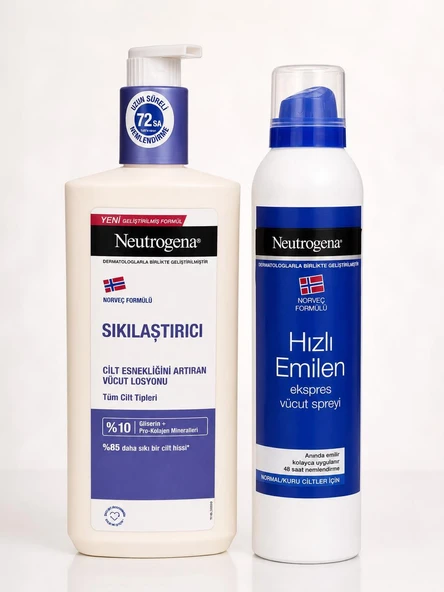 Neutrogena Vücut Spreyi + Sıkılaştırıcı Losyon Set ürün görseli 1