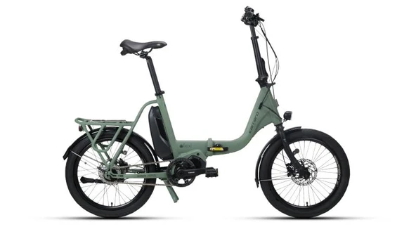 CARRARO E-FLEXI 6.1 KATLANIR BİSİKLET 460H HD 20 JANT NEX.8 VİTES MAT KOYU YEŞİL ADAÇAYI KIRMIZI ürün görseli 1