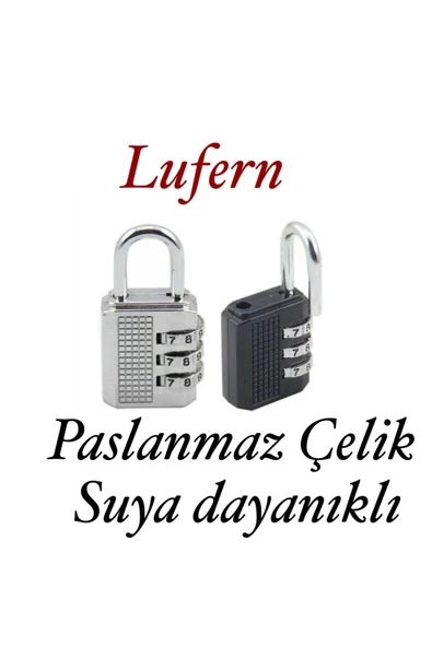 32 mm 3 Basamaklı Haneli Şifreli Premium Paslanmaz Çelik Küçük Ekstra Güçlü Şifreli Asma Kilit ürün görseli 1