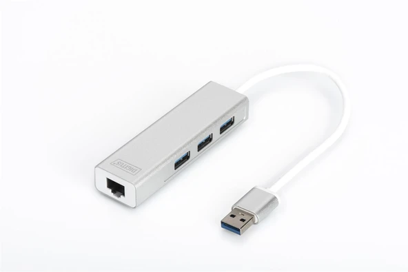 Digitus DA-70250 3 PORT 3.0 + ETHERNET SİYAH ürün görseli 1