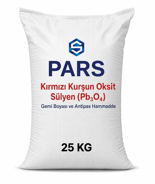 Kırmızı Kurşun Oksit Sülyen | Gemi Boyası ve Antipas Hammadde 25 Kg ürün görseli 1
