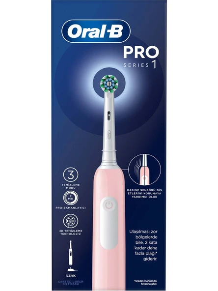 Oral-B Pro Series 1 Pembe Şarjlı Diş Fırçası ürün görseli 1