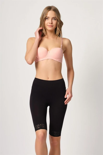 Siyah MI Emay 3004 Soft Uzun Paça Dantel Boxer ürün görseli 1