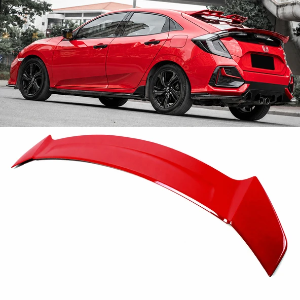 HONDA CİVİC FK7 İÇİN UYUMLU YOFER BAGAJ ÜSTÜ SPOİLER KIRMIZI ürün görseli 1