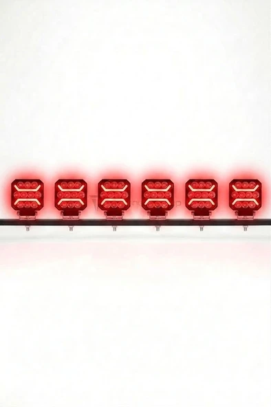 Kırmızı 6'lı Led Bar - Resim 2