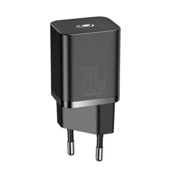 Baseus CCSUP-B01 Süper Si QC Siyah CCSUP-B01 20W Type-C Şarj Cihazı ürün görseli 1