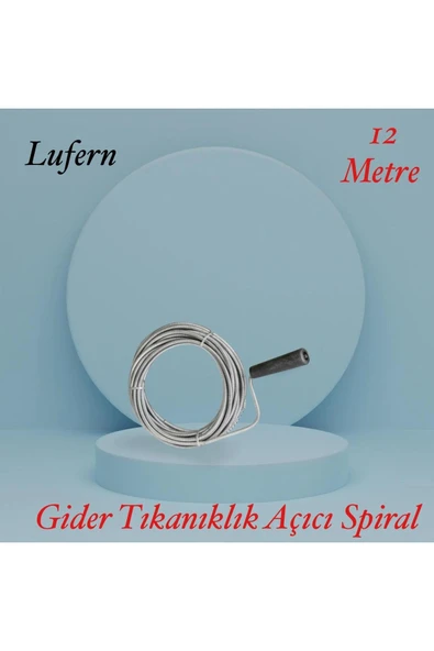 Premium 12 Metre Tıkanıklık Kanal Açma Klozet Gider Açıcı Boru Temizleme Spiral Tel Susta Manuel Uç ürün görseli 1