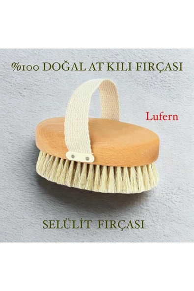 %100 Doğal At Kılı Selülit Fırçası Çatlak Selülit Ve Batık Tüy Karşıtı Vücut Temizleme Premium ürün görseli 1