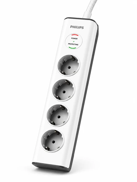Philips SPN7040WA/62 600 Joule 4'lü 2 m Akım Korumalı Priz ürün görseli 1