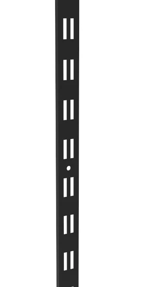 Konik Dikme - Çift Sıra Delikli Konik Dikme Profili  Siyah 6 Adet ürün görseli 1