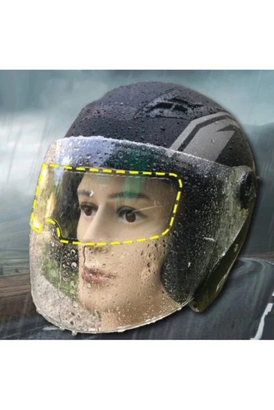 Aveo 1 Adet Motosiklet Kaskı İçin Yağmur Kaydırıcı Hidrofobik Kask Su Itici Şeffaf Buğu Önleyici ürün görseli 1