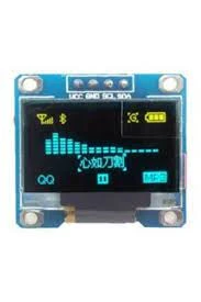 Gözeler 0.96 128X64 Ssd1306 12864 4 Pin I2C Oled Ekran Modülü (Sarı/Mavi) ürün görseli 1