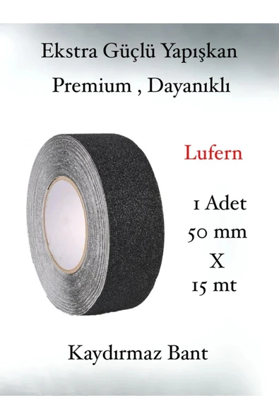 Premium 50mm x 15mt Siyah Kaydırmaz Bant Yapışkanlı Merdiven Basamak Zemin Güçlü Tutunabilen Halı ürün görseli 1