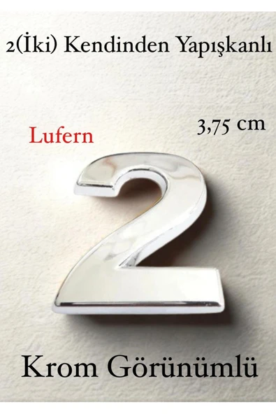 No 2 Kapı Numarası Kendinden Yapışkanlı Masa Dolap Plastik Ev Posta Kutusu Dış Mekan Daire 3,75 cm ürün görseli 1