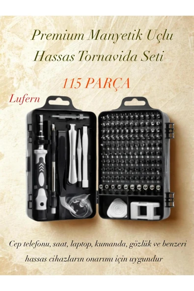 Profesyonel 115 Parça Manyetik Uçlu Hassas Tornavida Seti Cep Telefonu Laptop Saat Onarım Esnek ürün görseli 1