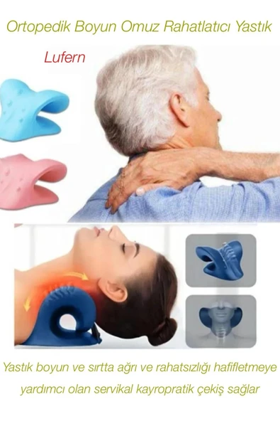 Ortopedik Boyun Omuz Rahatlatıcı Yastık Sertlik Gerginlik Alır Gevşetici Ağrı Servikal Erkek Kadın ürün görseli 1