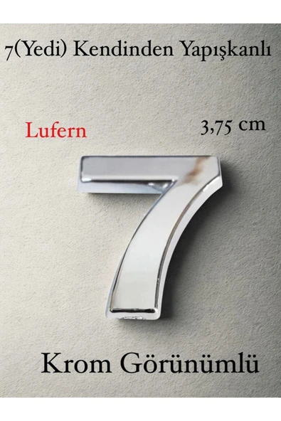 No 7 Kapı Numarası Kendinden Yapışkanlı Masa Dolap Plastik Ev Posta Kutusu Dış Mekan Daire 3,75 cm ürün görseli 1