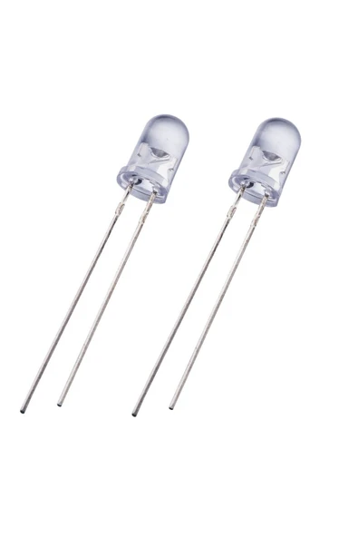 5mm Led Şeffaf Kırmızı 10 Adet - Resim 2