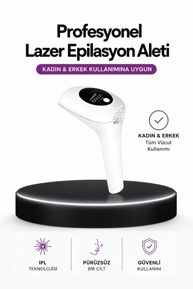 IPL Teknolojili Erkek Ve Kadın Kullanımına Uygun Lazer Epilasyon Cihaz ürün görseli 1