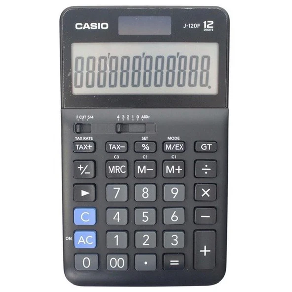 Casio J-120F 12 Hane Masa Üstü Hesap Makinesi ürün görseli 1