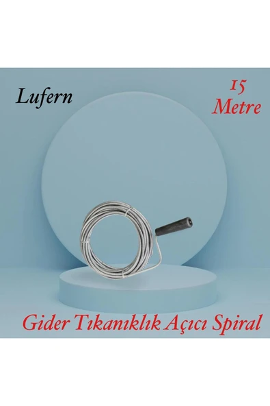 Premium 15 Metre Tıkanıklık Kanal Açma Klozet Gider Açıcı Boru Temizleme Spiral Tel Susta Manuel Uç ürün görseli 1