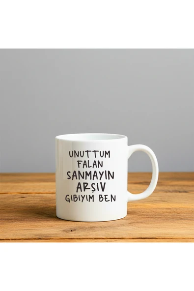 Finka Dekor Unuttum Falan Sanmayın Baskılı-Hediyelik Seramik Kupa Bardak ürün görseli 1