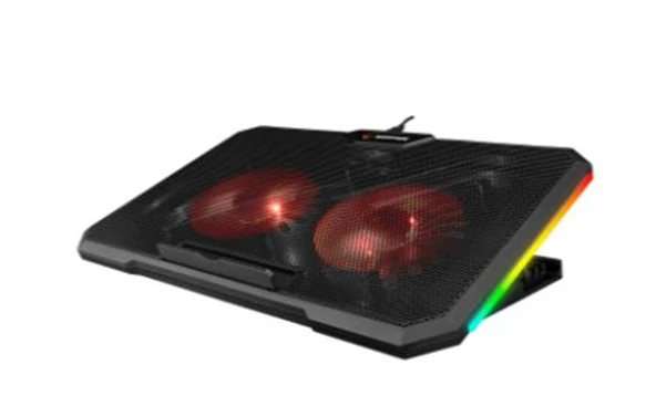 Addison Rampage AD-RC12 CLAW Siyah 2 Fan 2 USB RGB Işıklı 15"-17" Notebook Soğutucu Stand ürün görseli 1