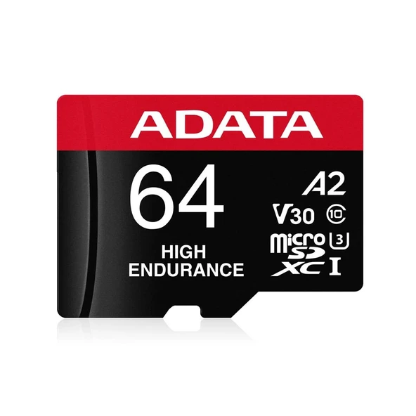 Adata 64 GB High Endurance microSDXC 4K U3 V30 A2 Hafıza Kartı ürün görseli 1