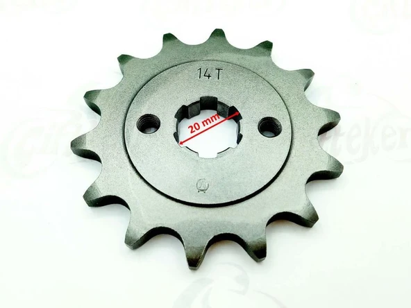 HONDA XL 200 - HERO KARİZMA ÖN DİŞLİ 520-14T İÇ 20 mm 6 TIRNAKLI ürün görseli 1