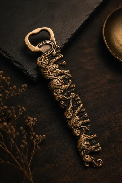Açacak Metal Fil Desenli Şişe Açacağı 21,5 cm Dekoratif ürün görseli 1