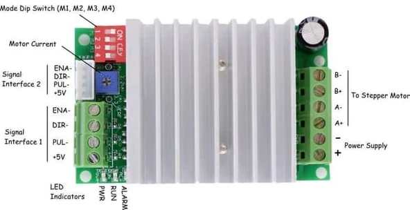 Tb6600 4.5A Step Motor Sürücü V1.2 - Resim 3