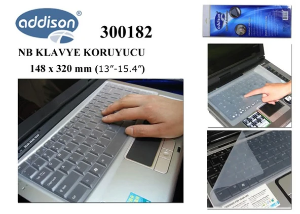 Addison 300182 13"-15.4" Notebook Klavye Koruyucu ürün görseli 1