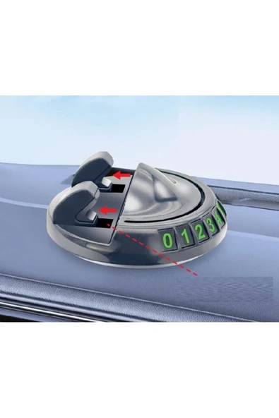 Premium 360° Dönebilen Yapışkanlı Numaratörlü Araç Telefon Tutucu Güçlü Yapışkan Silikon ürün görseli 1