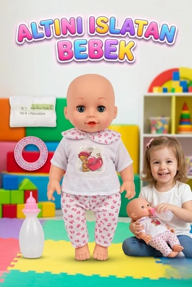 Altını Islatan Bebek Türkçe Konuşan Eğitici Oyuncak Kolları Kafası ve Bacakları Et Oyuncak Bebek ürün görseli 1