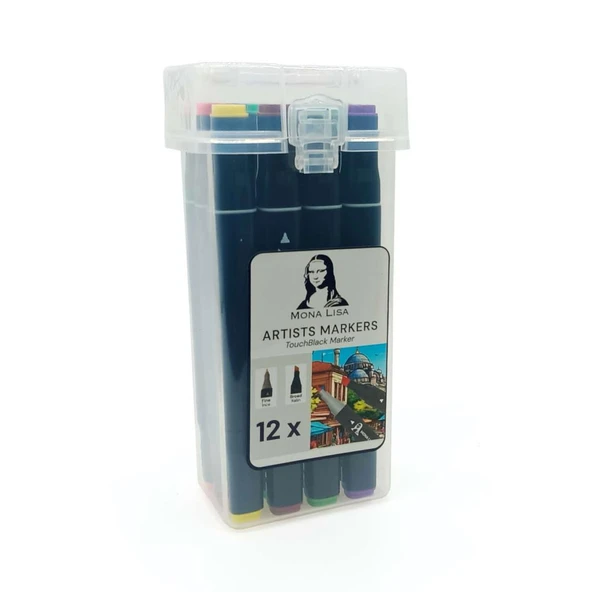 SUDOR MONA LISA TOUCHBLACK MARKER 12 RENK TM1-12 ürün görseli 1