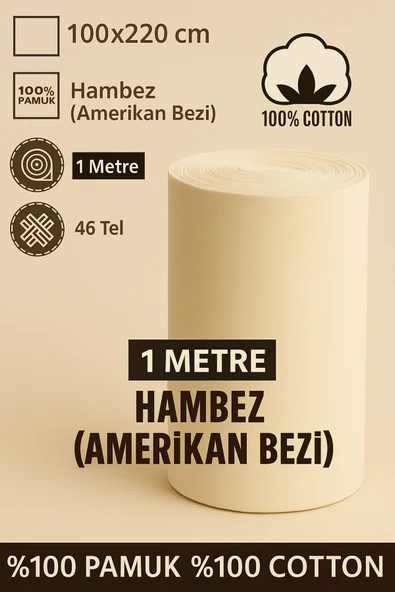 Loova Amerikan kumaşı hambezi %100 pamuklu 220 cm en lüx kumaş amerikan bezi ürün görseli 1