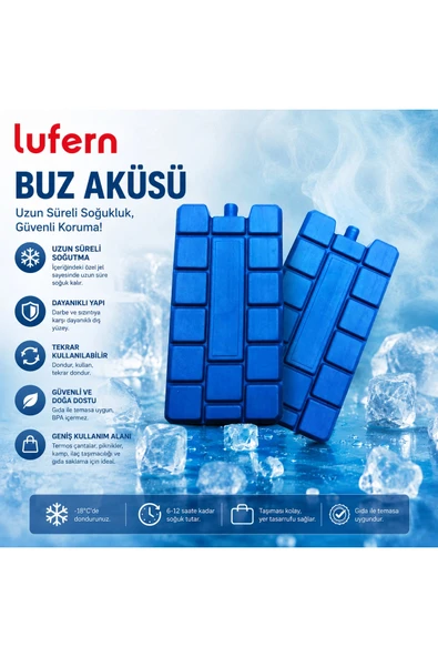 1 Adet Buz Aküsü 12 Saat Termal Soğutma Kamp Piknik Seyahat Yiyecek İçecek Çanta Soğuk Kutusu ürün görseli 1