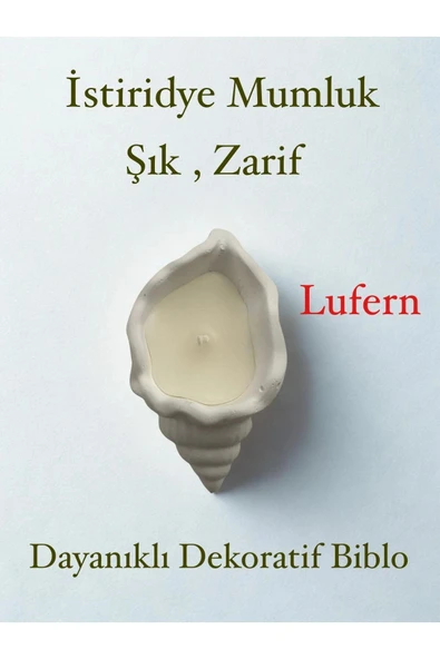 Dayanıklı İstiridye Mumluk Hediyelik Dekorasyon Zarif Biblo Organizer Deniz Kabuğu Takı Tabağı Alçı ürün görseli 1