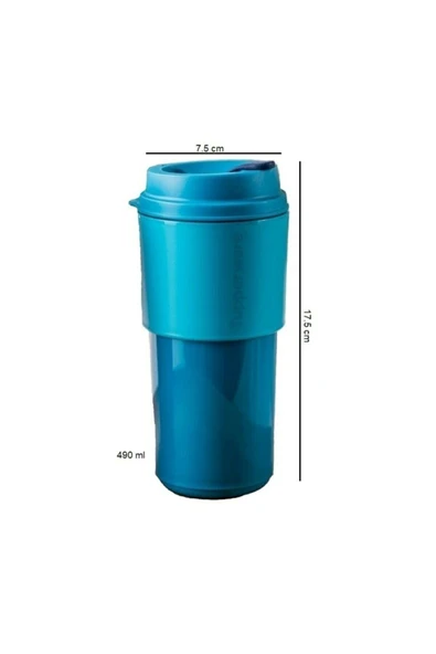 Tupperware Taşıma Bardağım 490 ml Mavi - Resim 2