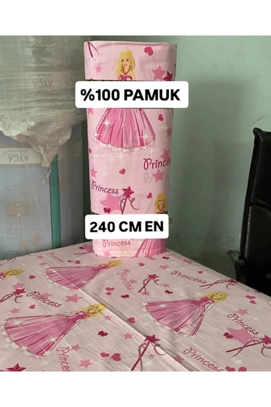 Loova Kumaş"nevresim-çarşaf-çanta-perde-yastıklık" prenses desen %100 pamuk ürün görseli 1